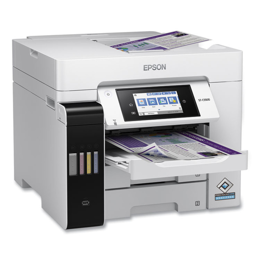 EPSON AMERICA, INC. C11CJ28202 WorkForce Pro ST-C5500 Supertank Color MFP, Copy/Fax/Print/Scan