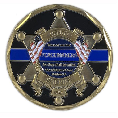 Thin Blue Line TBL-MAT-CC Thin Blue Line Deputy Sheriff St. Michael's Coin