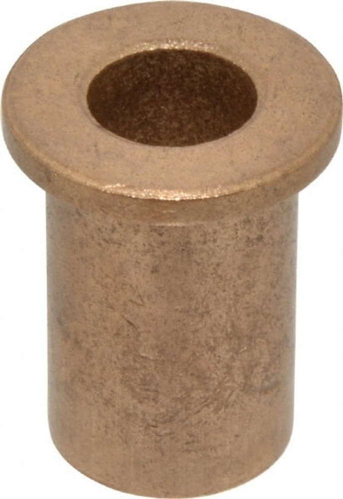 Boston Gear 35604 Flanged Sleeve Bearing: 1/2" ID, 3/4" OD, 1-1/4" OAL, Oil Impregnated Bronze