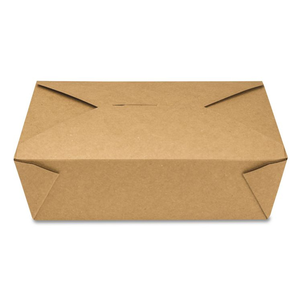 GEN PAPERBOX3 Reclosable Kraft Take-Out Box, 76 oz, Brown, Paper, 200/Carton