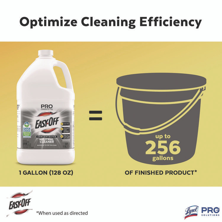 RECKITT BENCKISER Professional EASY-OFF® 89770CT Concentrated Neutral Cleaner, 1 gal Bottle, 2/Carton