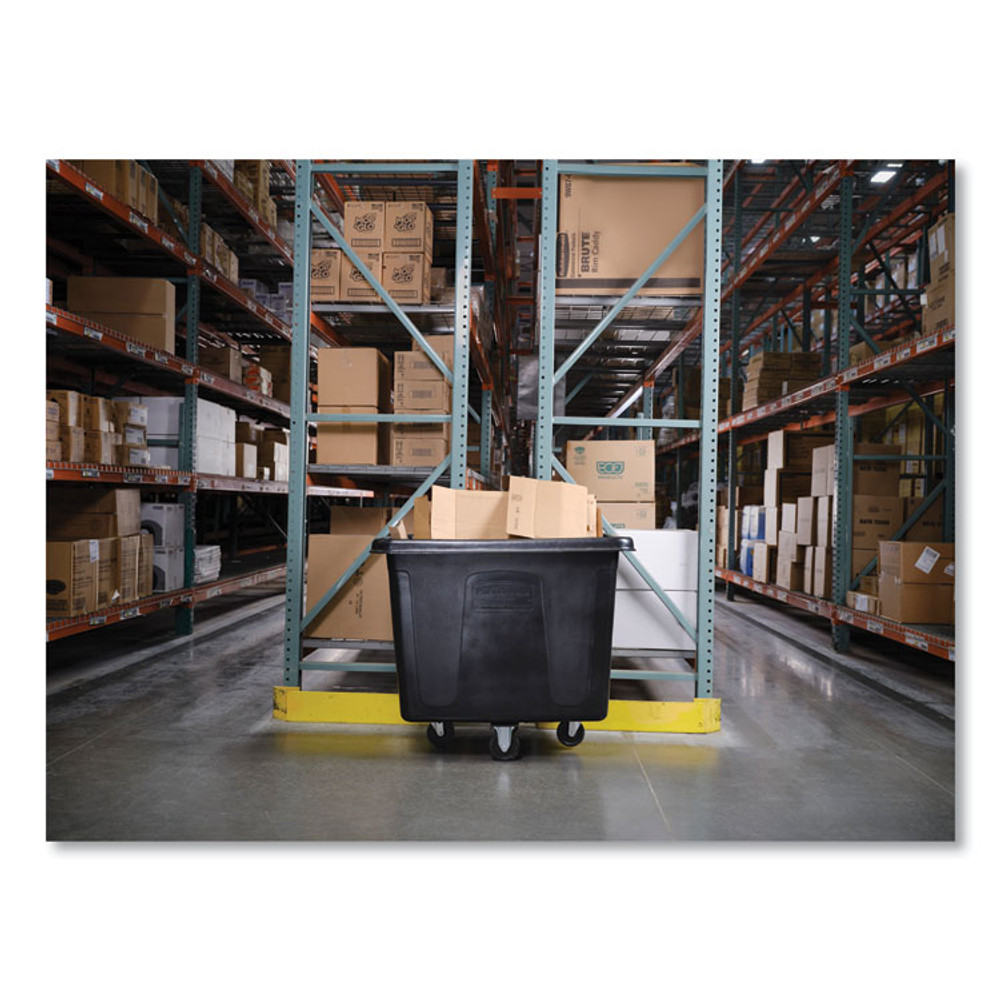 RUBBERMAID COMMERCIAL PROD. FG461600BLA Cube Truck, 119.7 gal, 500 lb Capacity, Plastic/Metal, Black