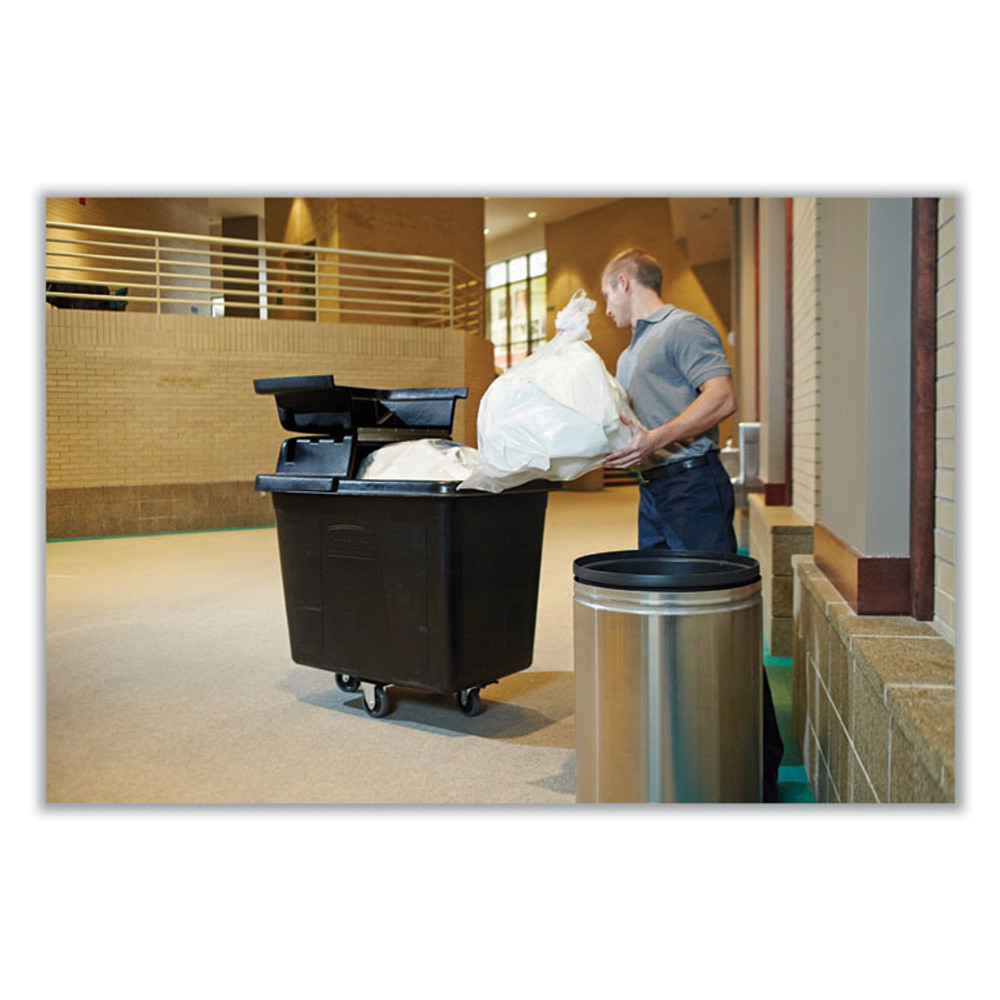 RUBBERMAID COMMERCIAL PROD. FG461600BLA Cube Truck, 119.7 gal, 500 lb Capacity, Plastic/Metal, Black