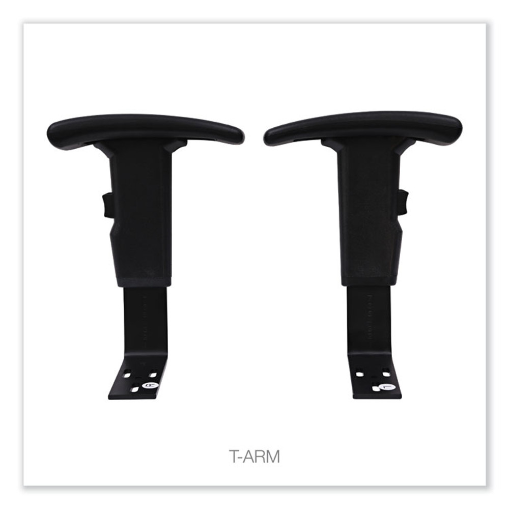 ALERA IN49AKA10B Optional Height-Adjustable T-Arms for Alera Essentia and Interval Series Chairs, Black, 2/Set