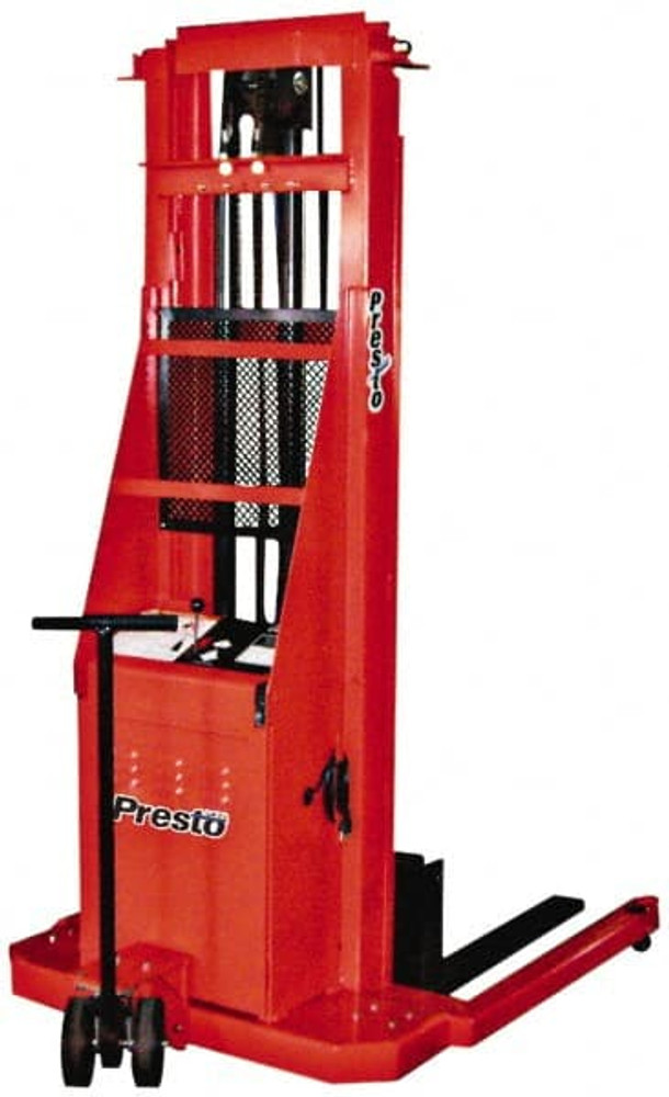 Presto Lifts PS286-50 2,000 Lb Capacity, 86" Lift Height, Battery Operated Pallet Straddle Stacker