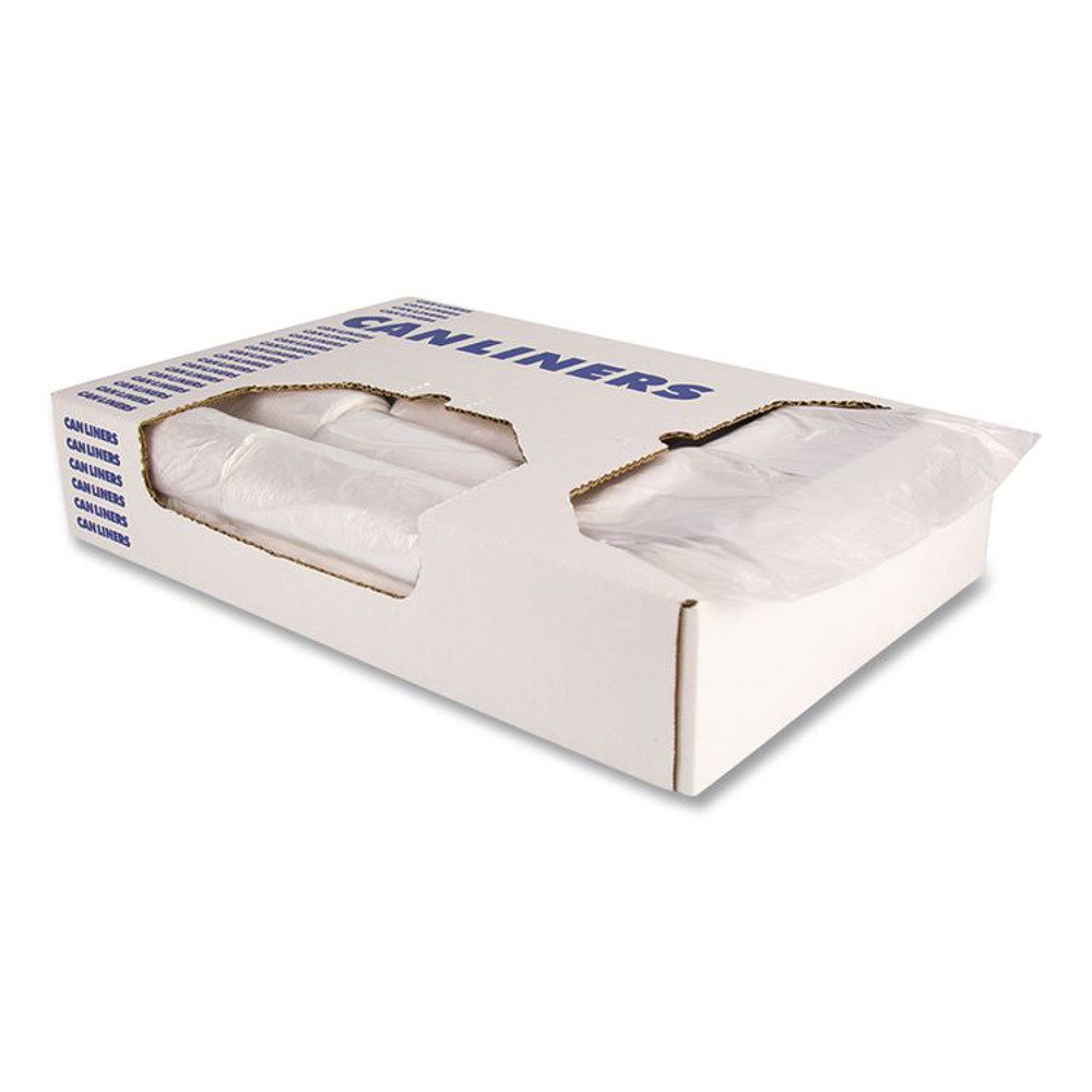HERITAGE Z8648VNR01 High-Density Waste Can Liners, 56 gal, 16 mic, 43" x 48", Natural, 200/Carton