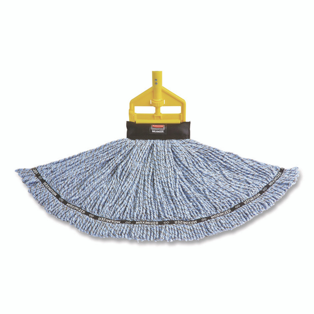 RUBBERMAID COMMERCIAL PROD. H136 Invader Aluminum Side-Gate Wet-Mop Handle, 1" dia x 60", Gray/Yellow
