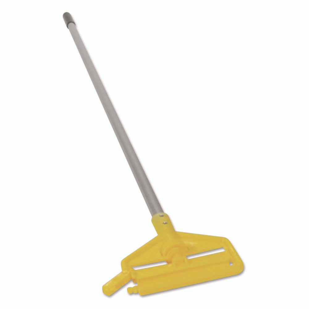 RUBBERMAID COMMERCIAL PROD. H136 Invader Aluminum Side-Gate Wet-Mop Handle, 1" dia x 60", Gray/Yellow