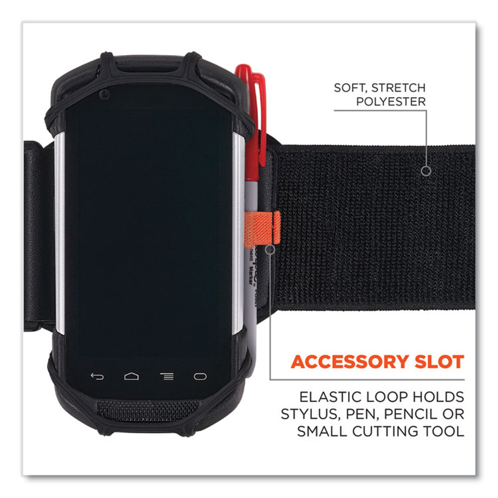 TENACIOUS HOLDINGS, INC. ergodyne® 19143 Squids 5545 Arm and Wrist Scanner Mount, Small, 7 x 8.5 x 1.5, Elastic, Black