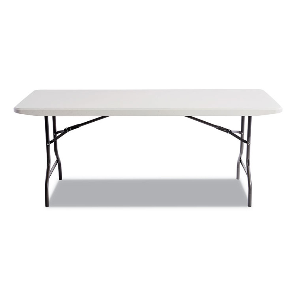 ALERA 65600 Resin Rectangular Folding Table, Square Edge, 72w x 30d x 29h, Platinum