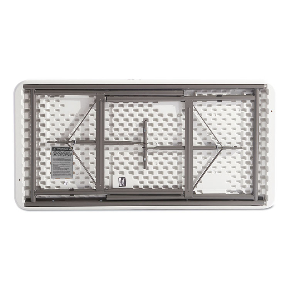 ALERA 65600 Resin Rectangular Folding Table, Square Edge, 72w x 30d x 29h, Platinum