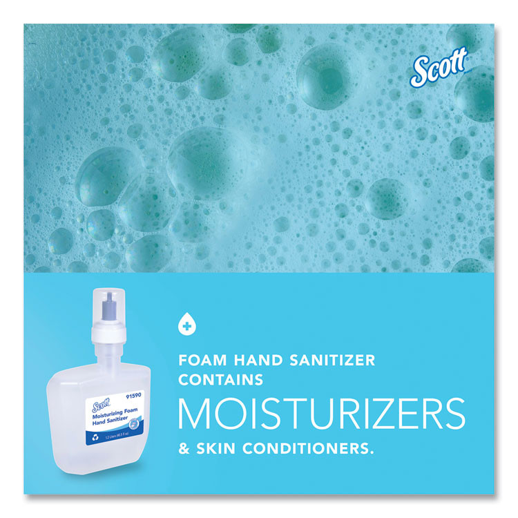 KIMBERLY-CLARK PROFESSIONAL Scott® 91590 Pro Moisturizing Foam Hand Sanitizer, 1,200 mL Cassette, Fruity Cucumber Scent, 2/Carton