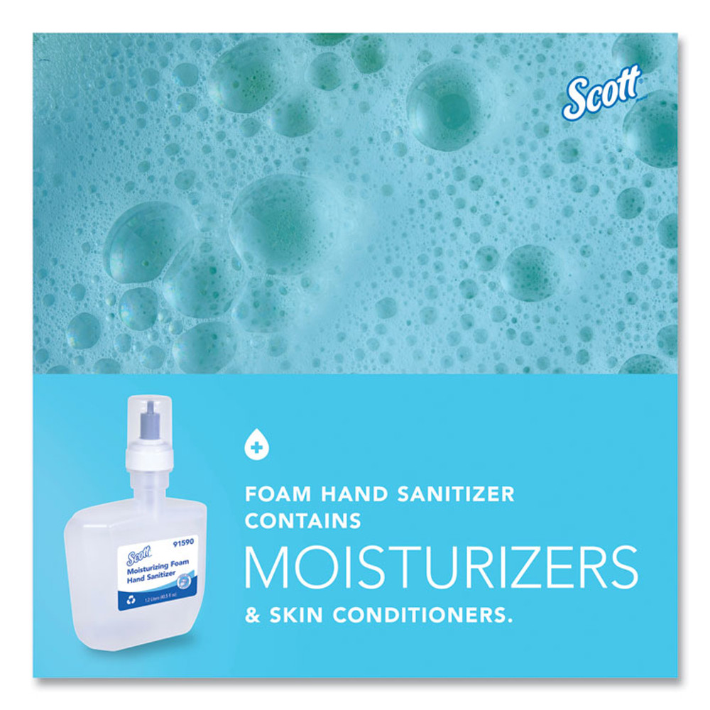 KIMBERLY CLARK Scott® 91590 Pro Moisturizing Foam Hand Sanitizer, 1,200 mL Cassette, Fruity Cucumber Scent, 2/Carton