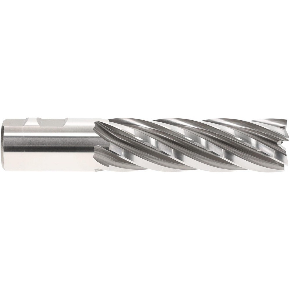 Hertel E1035116 Square End Mill: 1-1/4" Dia, 6 Flutes, 4" LOC, High Speed Steel