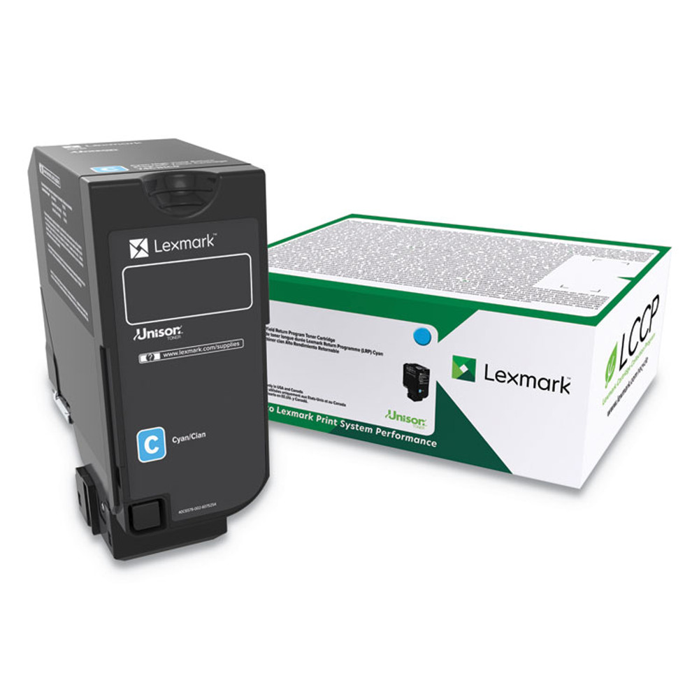 LEXMARK INT'L, INC. 74C0HCG 74C0HCG High-Yield Toner, 12,000 Page-Yield, Cyan