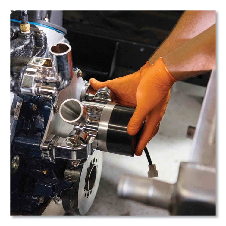 AMMEX CORPORATION GloveWorks® by GWON46100CT Heavy-Duty Industrial Nitrile Gloves, Powder-Free, Large, 8 mil Thick, 9.5" Long, Orange, 100/Box, 10 Boxes/Carton