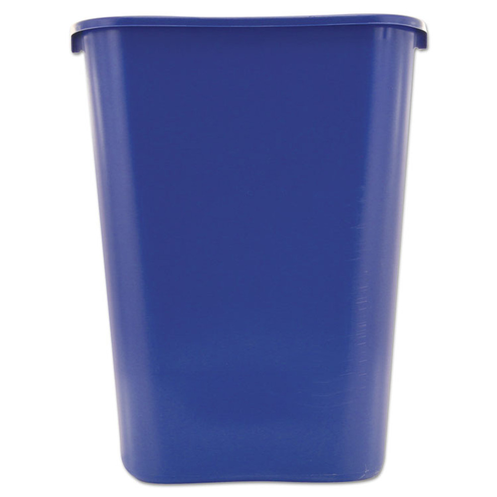 RUBBERMAID COMMERCIAL PROD. 295773BE Deskside Recycling Container with Symbol, Large, 41.25 qt, Plastic, Blue