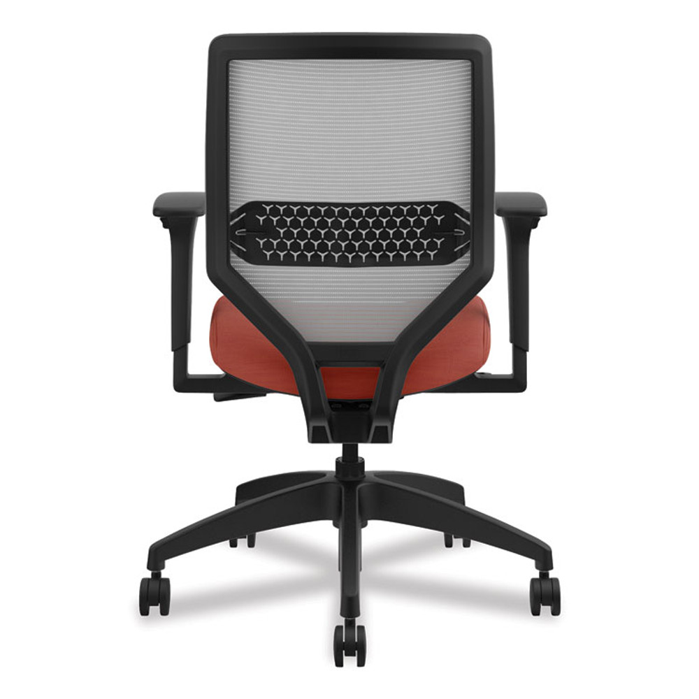 HON COMPANY SVM1ALIFC46T Solve Series Mesh Back Task Chair, Supports Up to 300 lb, 18" to 23" Seat Height, Bittersweet Seat, Fog Back, Black Base