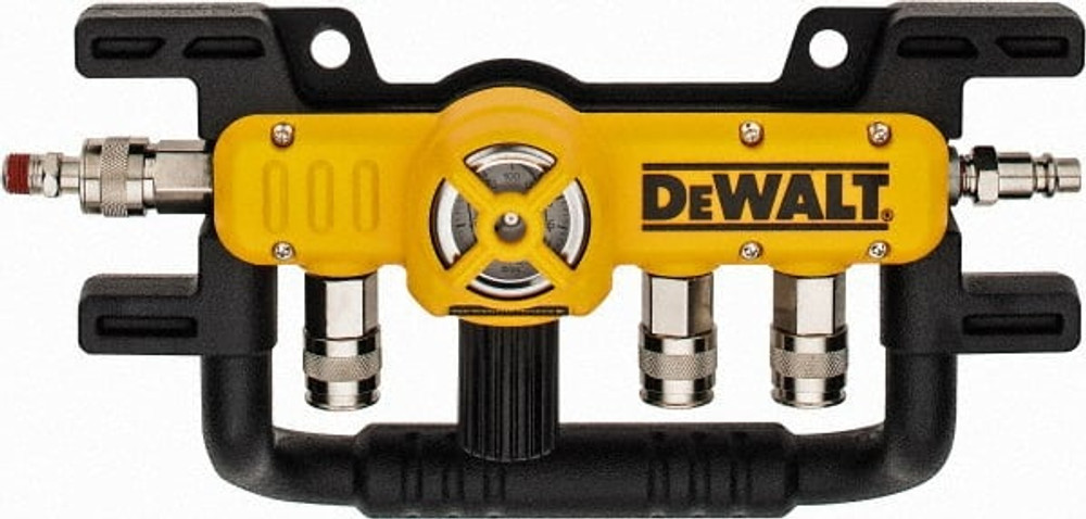 DeWALT D55040 Air Hose Heavy-Duty Quadraport Air Line Splitter with Regulator: Aluminum