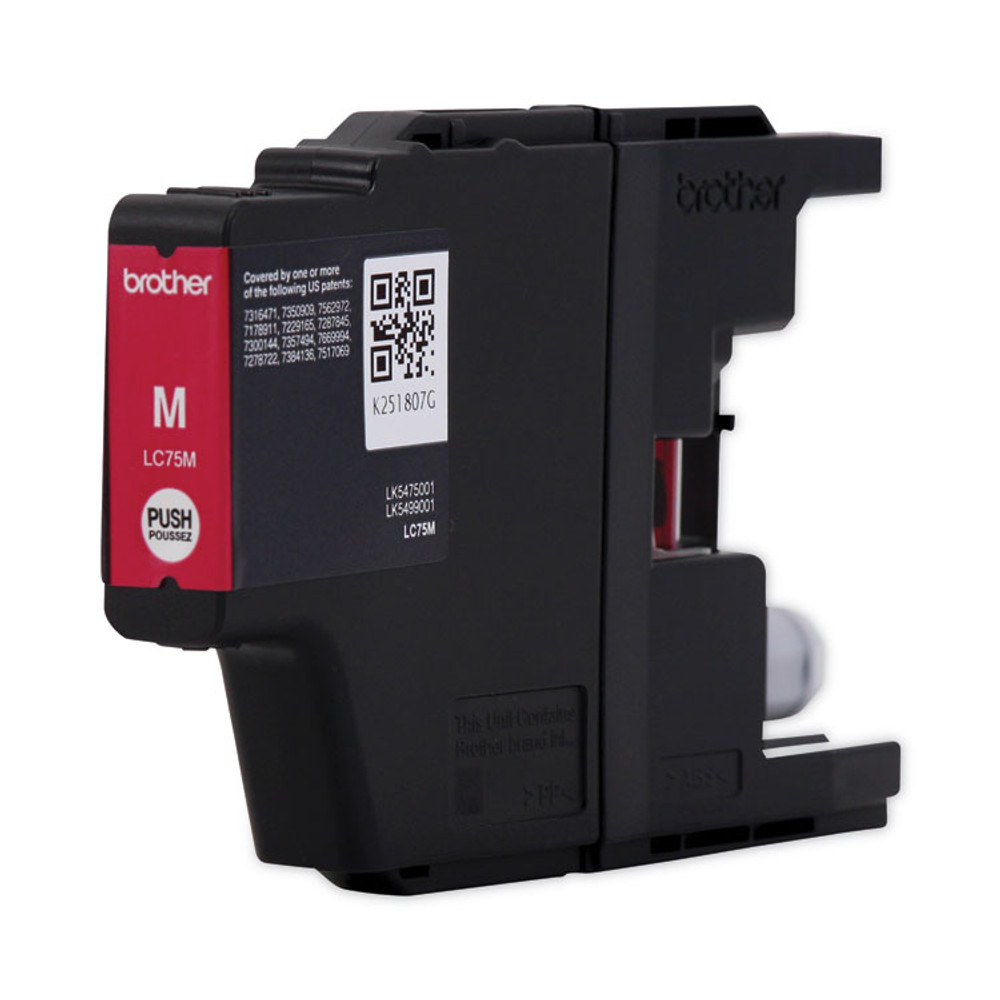 BROTHER INTL. CORP. LC75M LC75M Innobella High-Yield Ink, 600 Page-Yield, Magenta