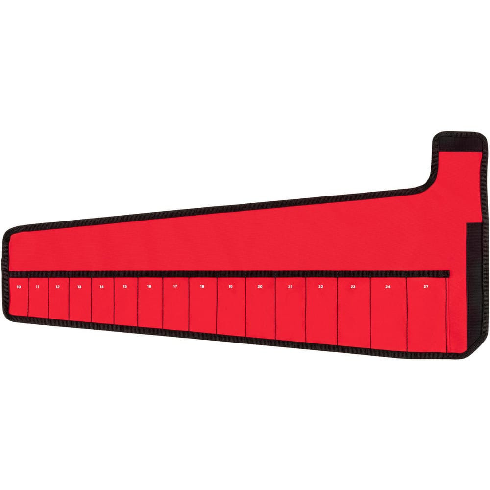 Tekton OTP21205 Tool Pouches & Holsters; Holder Type: Rollup Pouch ; Tool Type: Angle Head Wrench ; Closure Type: Hook & Loop ; Material: Polyester ; Color: Red ; Belt Included: No