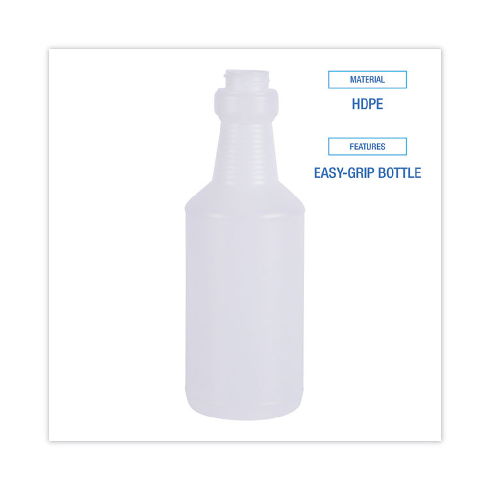 BOARDWALK 00016 Handi-Hold Spray Bottle, 16 oz, Clear, 24/Carton