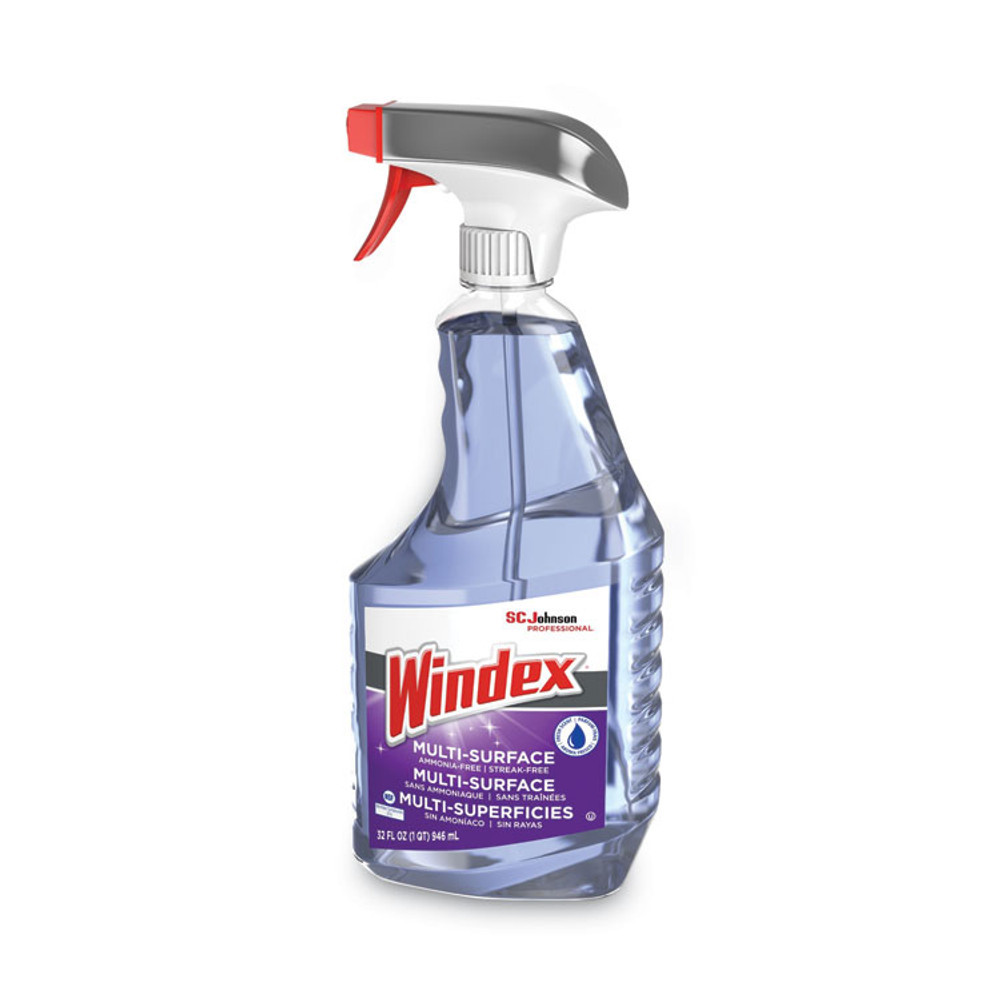SC JOHNSON Windex® 322381 Non-Ammoniated Glass/Multi Surface Cleaner, Fresh Scent, 32 oz Bottle, 8/Carton