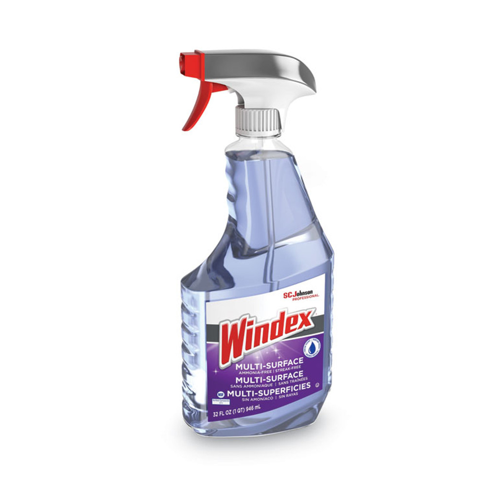 SC JOHNSON Windex® 322381 Non-Ammoniated Glass/Multi Surface Cleaner, Fresh Scent, 32 oz Bottle, 8/Carton