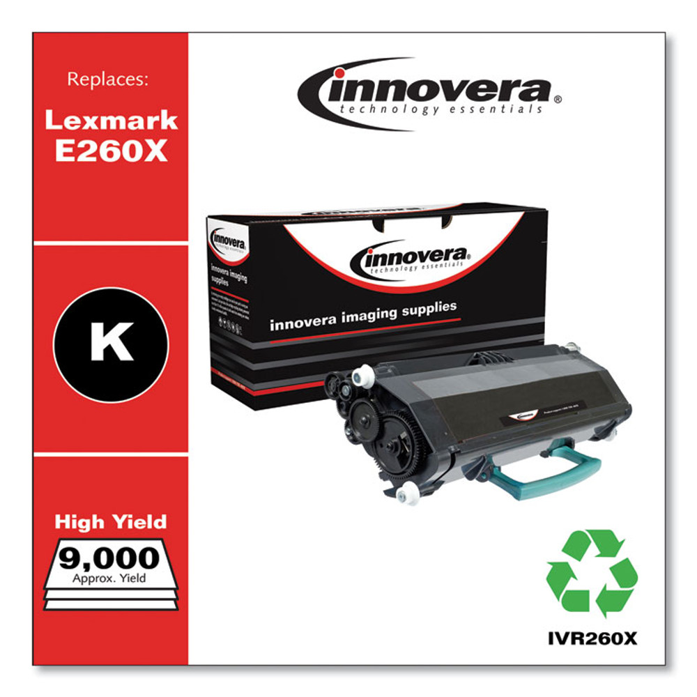 INNOVERA 260X Remanufactured Black High-Yield Toner, Replacement for E260A11A, 9,000 Page-Yield