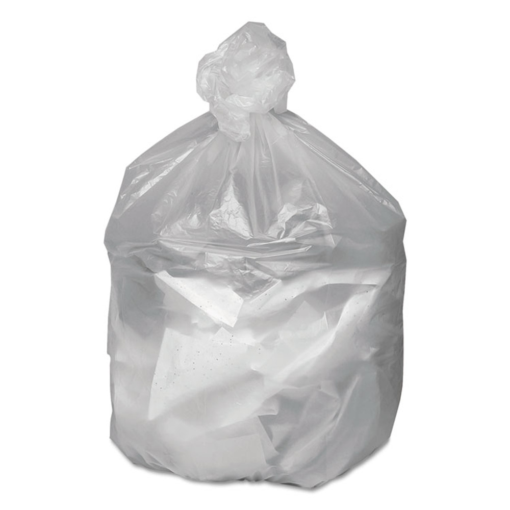 WEBSTER INDUSTRIES Good 'n Tuff® GNT2433 Waste Can Liners, 16 gal, 6 mic, 24" x 31", Natural, 50 Bags/Roll, 20 Rolls/Carton
