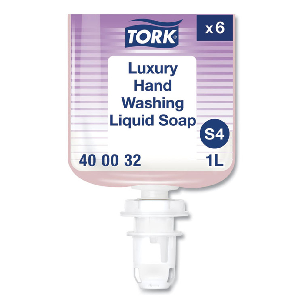 SCA TISSUE Tork® 400032 Luxury Liquid Soap Refill, Soft Rose Scent, 1 L, 6/Carton