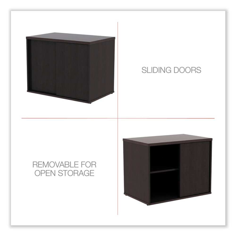 ALERA LS593020ES Alera Open Office Desk Series Low Storage Cabinet Credenza, Woodgrain Laminate, 29.5w x 19.13d x 22.78h, Espresso
