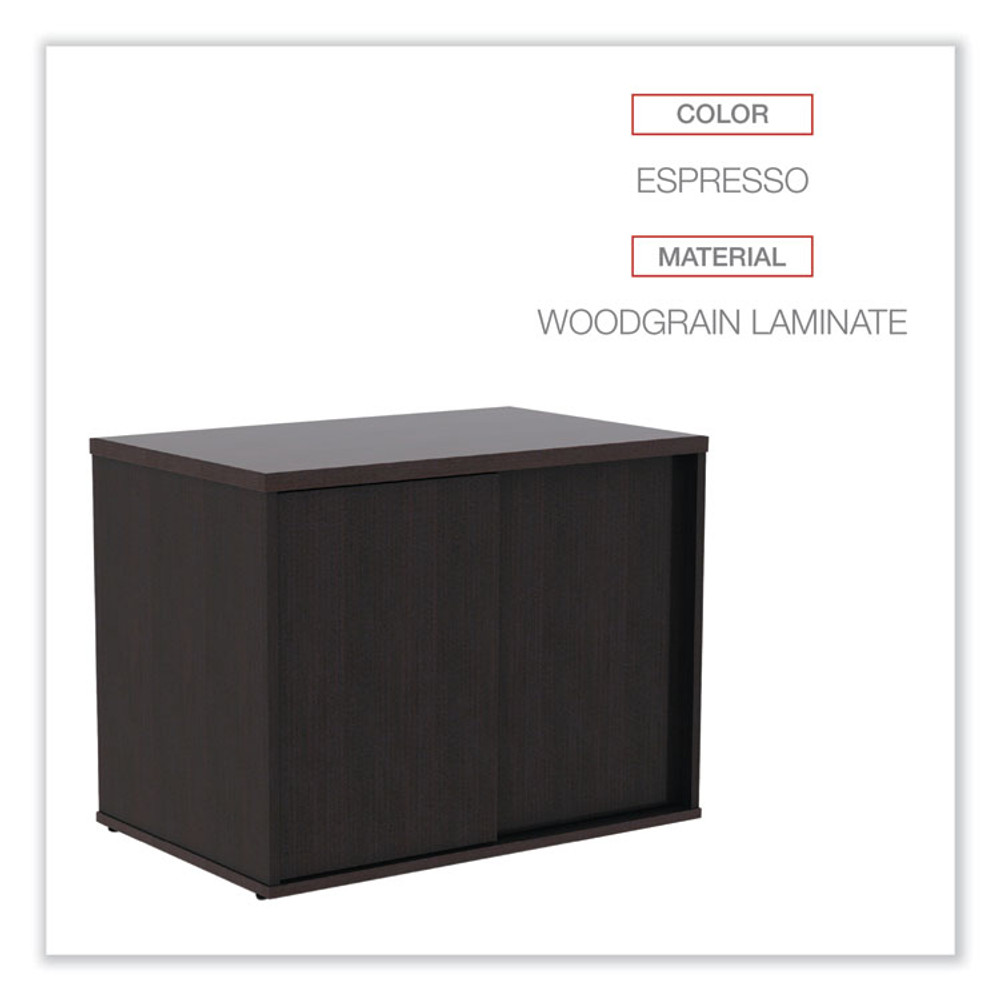 ALERA LS593020ES Alera Open Office Desk Series Low Storage Cabinet Credenza, Woodgrain Laminate, 29.5w x 19.13d x 22.78h, Espresso