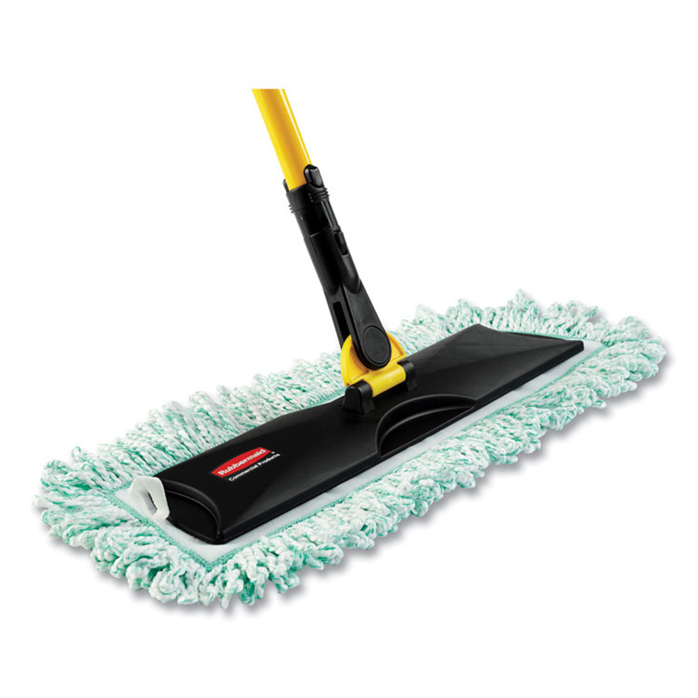 RUBBERMAID COMMERCIAL PROD. HYGEN™ Q438 HYGEN Dry Dusting Mop Heads with Fringe, 36", Microfiber, Green