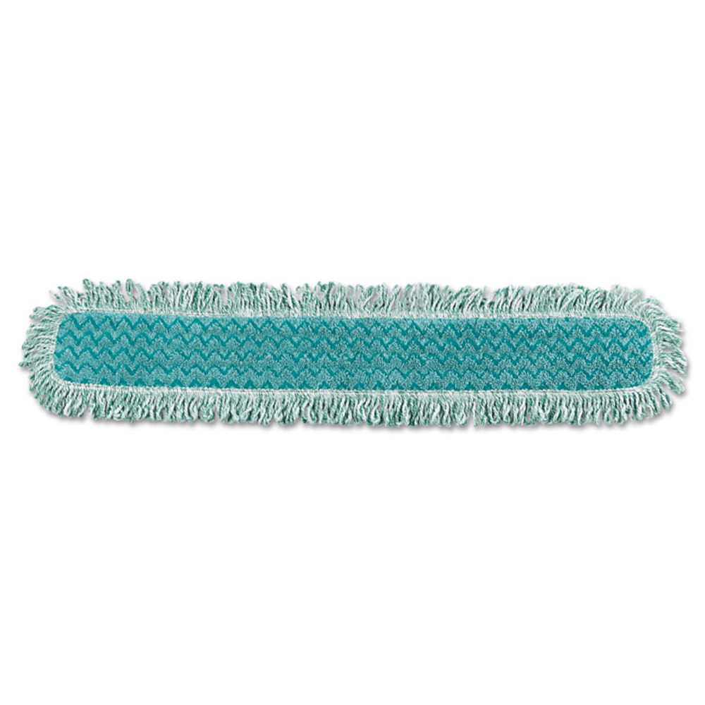 RUBBERMAID COMMERCIAL PROD. HYGEN™ Q438 HYGEN Dry Dusting Mop Heads with Fringe, 36", Microfiber, Green