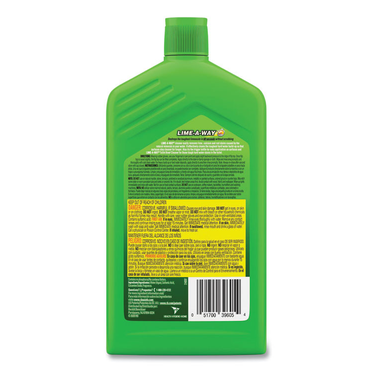 RECKITT BENCKISER LIME-A-WAY® 87000CT Lime, Calcium and Rust Remover, 28 oz Bottle, 6/Carton