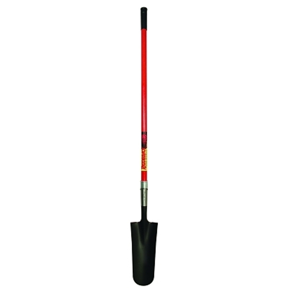 The AMES Companies, Inc. RAZOR-BACK® 47602 Drain Spade, 14 in L x 4.75 in W Round Blade, 48 in Fiberglass Straight Cushion End Grip Handle