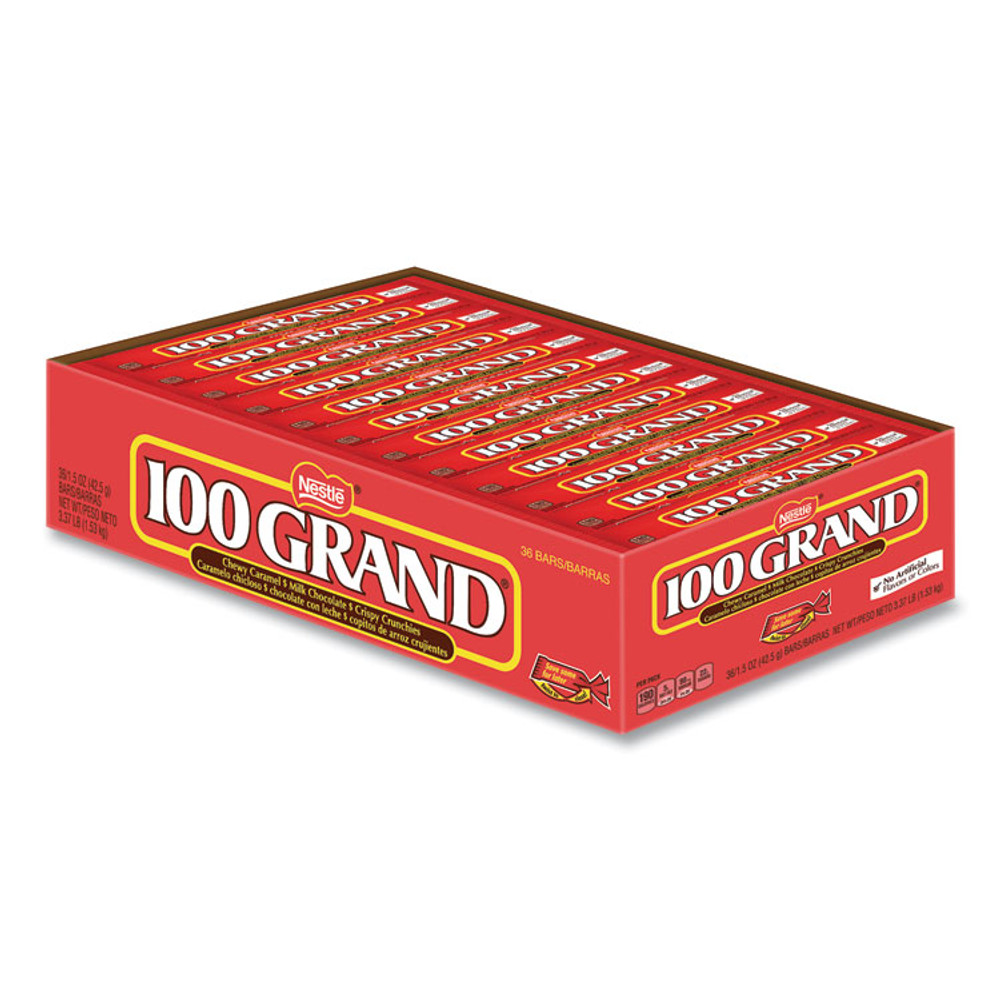 NESTLE 100 GRAND® 20900160 Chocolate Candy Bars, Full Size, 1.5 oz, 36/Carton