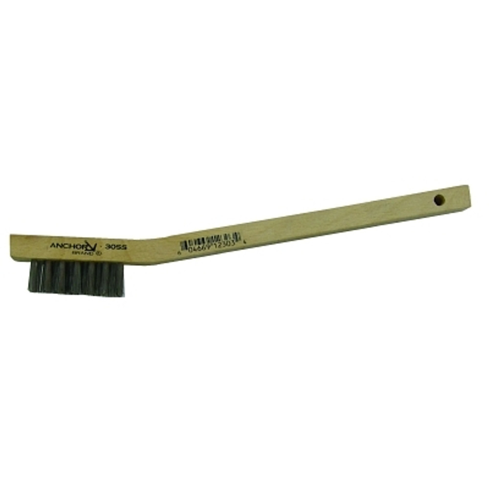 ORS Nasco Anchor Brand Utility Brush, 3x7 Rows, Stainless Steel Bristles, Wood Block/Handle, Stapled