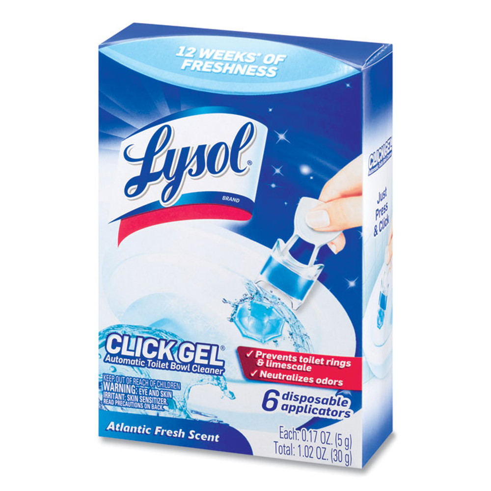 RECKITT BENCKISER LYSOL® Brand 89059CT Click Gel Automatic Toilet Bowl Cleaner, Ocean Fresh, 6/Box, 4 Boxes/Carton