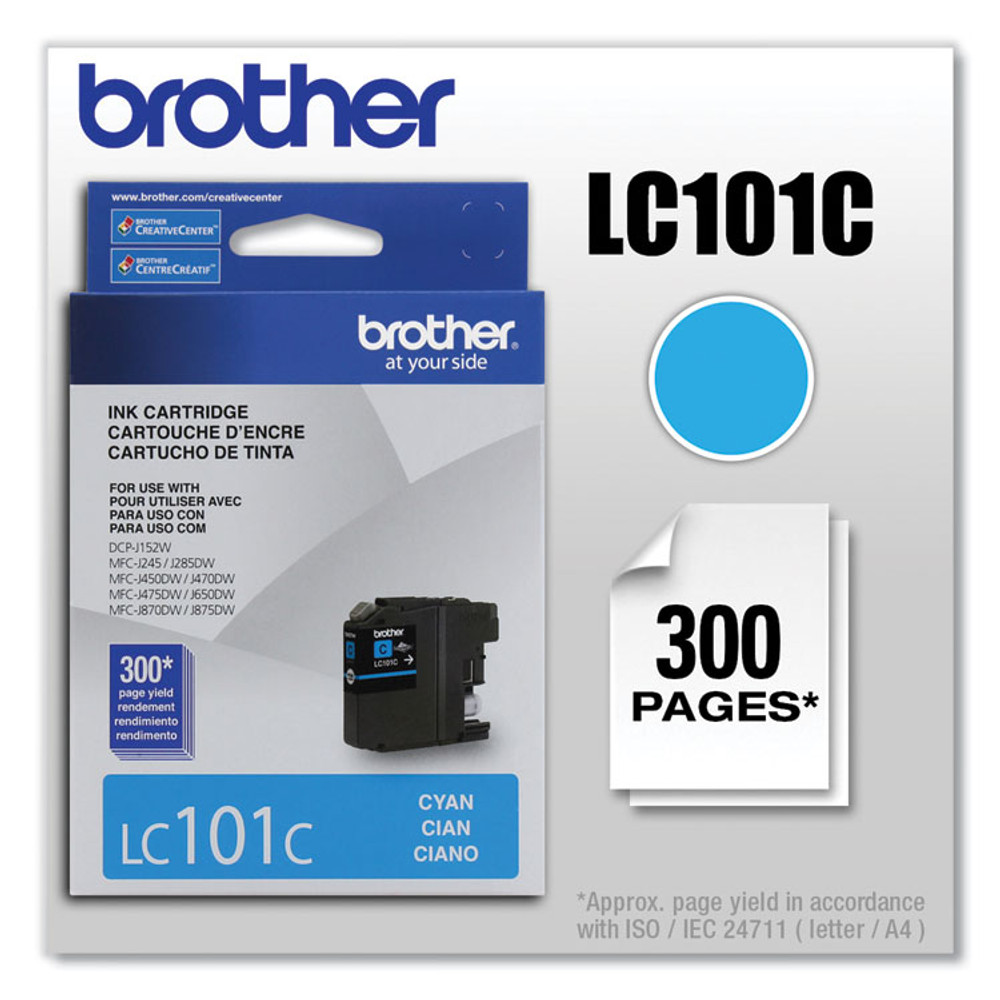 BROTHER INTL. CORP. LC101C LC101C Innobella Ink, 300 Page-Yield, Cyan