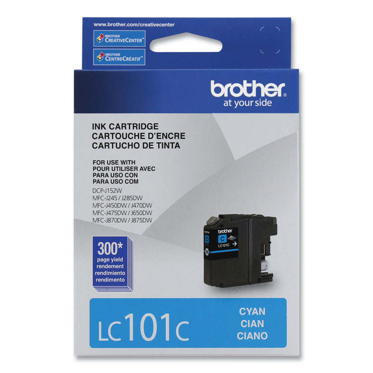 BROTHER INTL. CORP. LC101C LC101C Innobella Ink, 300 Page-Yield, Cyan