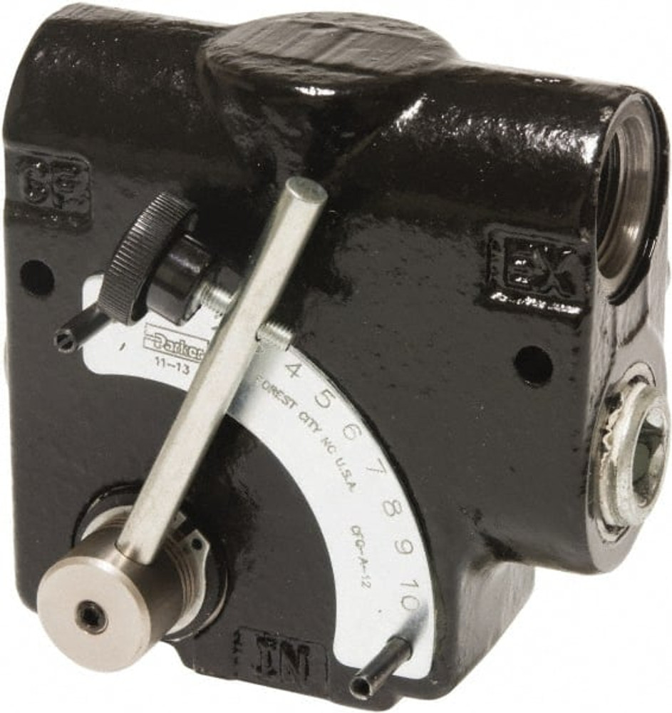Parker CFQ-A-8 Hydraulic Control Flow Control Valve: 1/2" Inlet, 3/4-16 Thread, 8 GPM, 3,000 Max psi