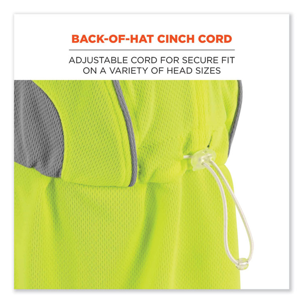 TENACIOUS HOLDINGS, INC. ergodyne® 12520 Chill-Its 6650 High-Performance Hat Plus Neck Shade, Polyester, One Size Fits Most, Lime