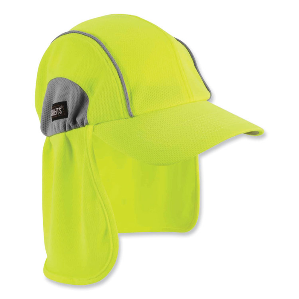 TENACIOUS HOLDINGS, INC. ergodyne® 12520 Chill-Its 6650 High-Performance Hat Plus Neck Shade, Polyester, One Size Fits Most, Lime