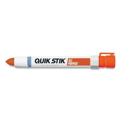 LA-CO Industries Inc Markal® Quik Stik® All Purpose Solid Paint Marker, 11/16 in Tip, 6 in L, Orange