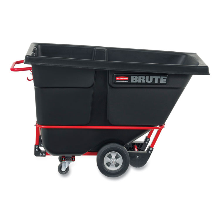 RUBBERMAID COMMERCIAL PROD. 1305 BLA 0.5 cu yd BRUTE Rotomolded Tilt Truck, 850 lb Capacity, Black