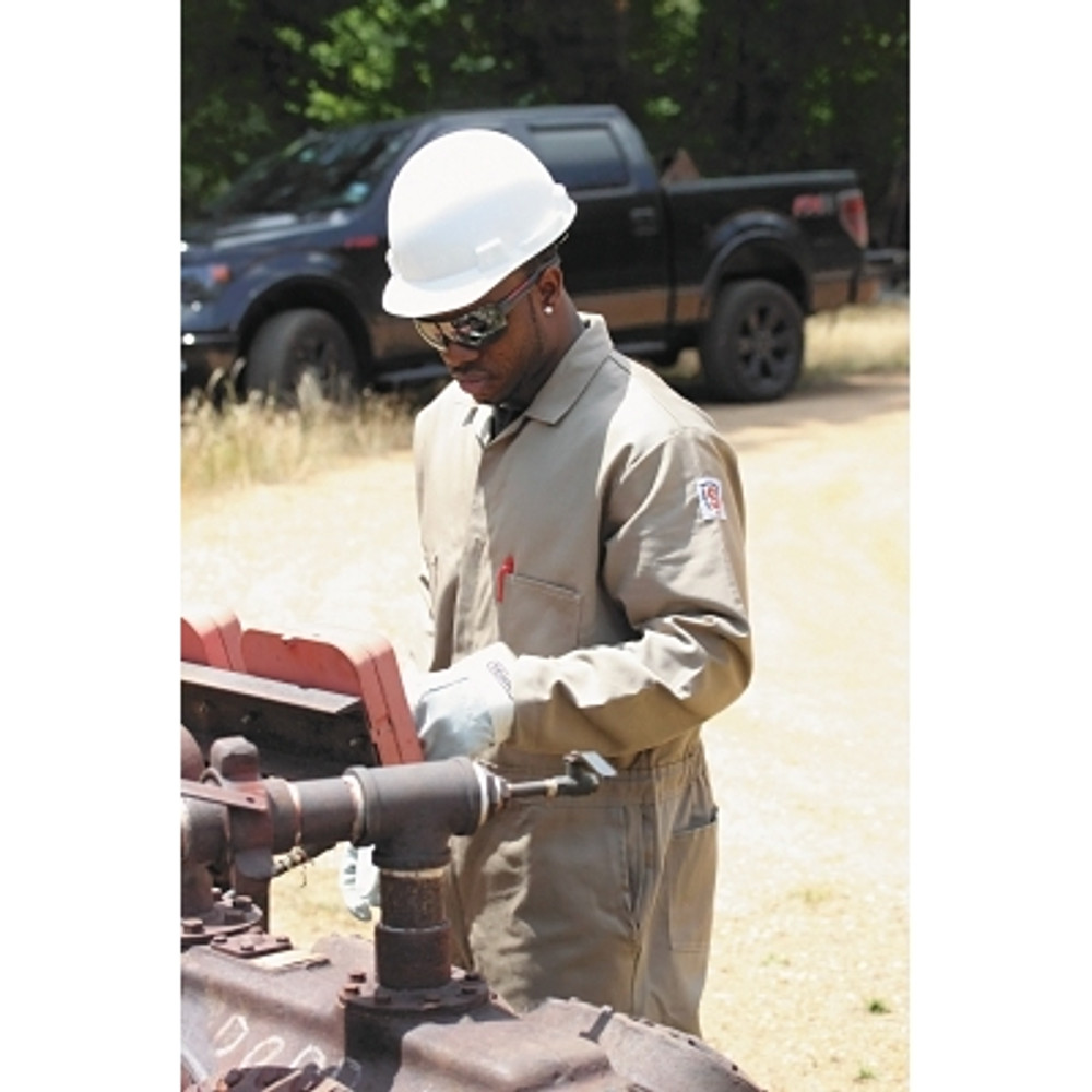 Stanco 681 Full-Featured Contractor Style FR Coveralls, Tan, Large