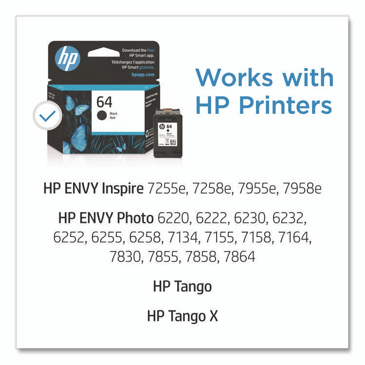HP INC N9J90AN HP 64, (N9J90AN) Black Original Ink Cartridge