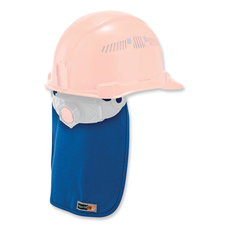 TENACIOUS HOLDINGS, INC. ergodyne® 12657 Chill-Its 6717FR FR Cooling Hard Hat Pad and Neck Shade, 12.5 x 9.75, Blue